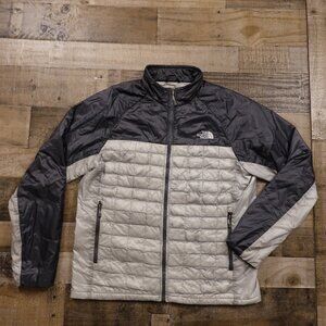 The North Face ThermoBall Jacket Men’s Large Gray/Black Lightweight Warm Outdoor
